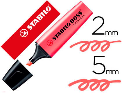 Marcador fluorescente Stabilo Boss Original tinta roja